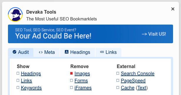 Devaka Tools Bookmarklet